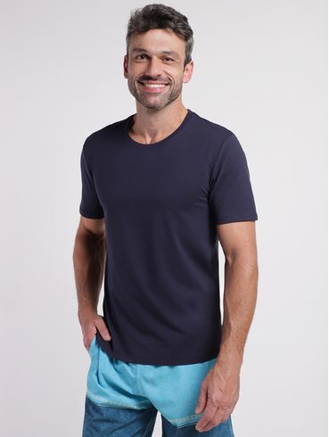 Camiseta Básica Manga Curta Masculina MARINHO
