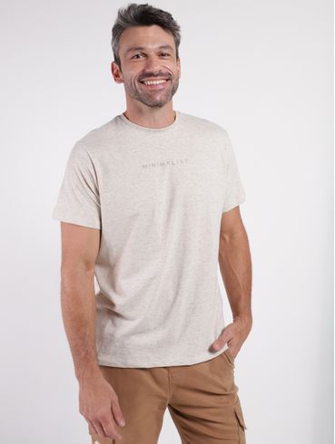 Camiseta Manga Curta Masculina NATURAL