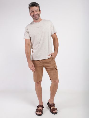 Camiseta Manga Curta Masculina NATURAL