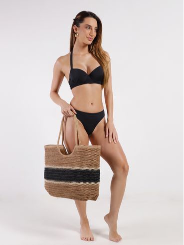 Calcinha Biquíni Fio Frufru Feminina PRETO