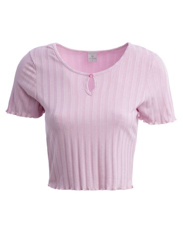 Blusa Manga Curta Feminina ROSA CLARO