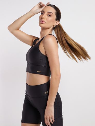 Top Esportivo Feminino PRETO