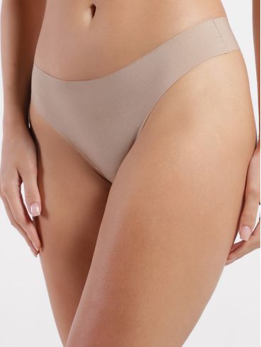 Calcinha Tanga  Sem Costura Fio Dental Feminina MARROM