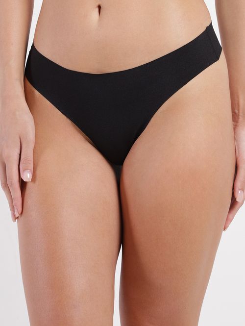 Calcinha Tanga  Sem Costura Fio Dental Feminina PRETO