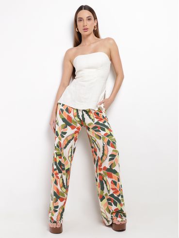 Calça Pantalona Autentique Feminina MULTICOLORIDO