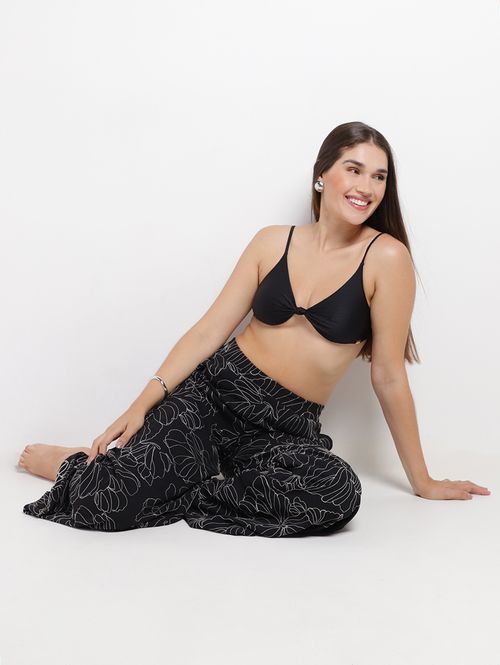 Biquíni Top Acetinado Feminino PRETO