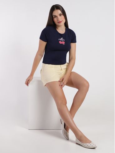 Short Sarja Sawary Feminino AMARELO