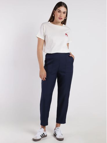 Blusa Manga Curta T-Shirt Feminina BEGE