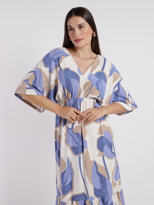 Vestido Midi Autentique Feminino AZUL