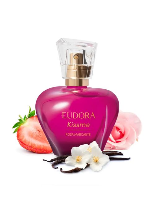 Deo Colônia Kiss Me Rosa Marcante Eudora 50ml UNICO