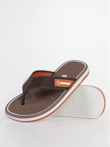 Chinelo Malaga Sport Cartago Masculino MARROM/BEGE