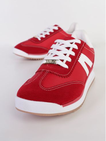 Tênis Jogging Camurça Vizzano Feminino VERMELHO/BRANCO