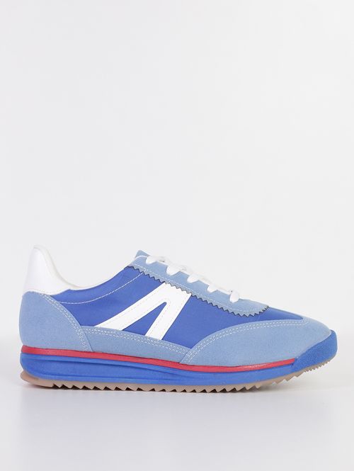 Tênis Jogging Camurça Vizzano Feminino AZUL/BRANCO