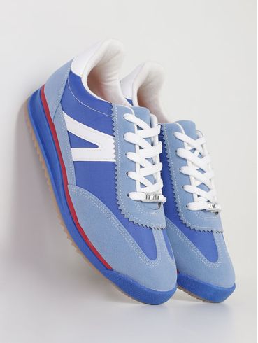 Tênis Jogging Camurça Vizzano Feminino AZUL/BRANCO