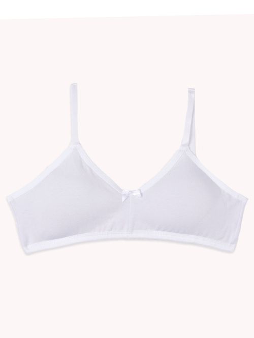 Sutiã Com Bojo Removível Infantil Para Menina - BRANCO