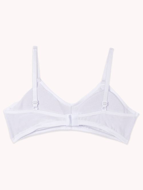 Sutiã Com Bojo Removível Infantil Para Menina - BRANCO