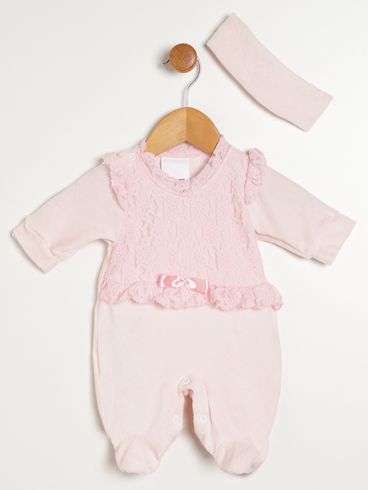 Saída de Maternidade Infantil Para Bebê- ROSA CLARO