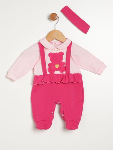 Saída de Maternidade Infantil Para Bebê - ROSA CLARO