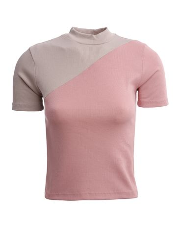 Blusa Manga Curta Autentique Feminina BEGE/BEGE/ROSA CLARO