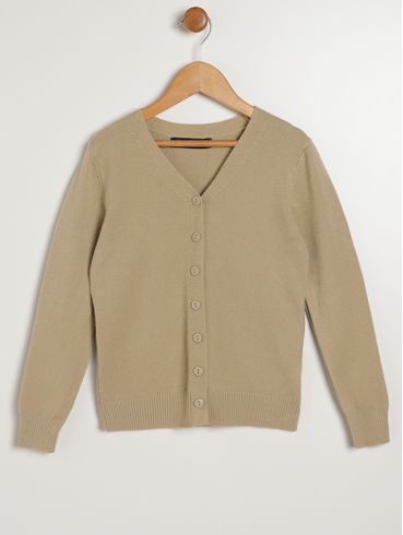 Cardigan Infantil Para Menina - BEGE