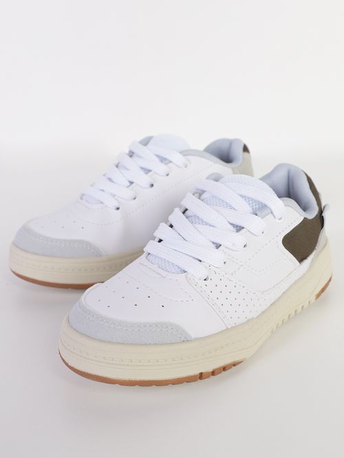 Tênis Kidy Juvenil Para Menino - BRANCO/VERDE