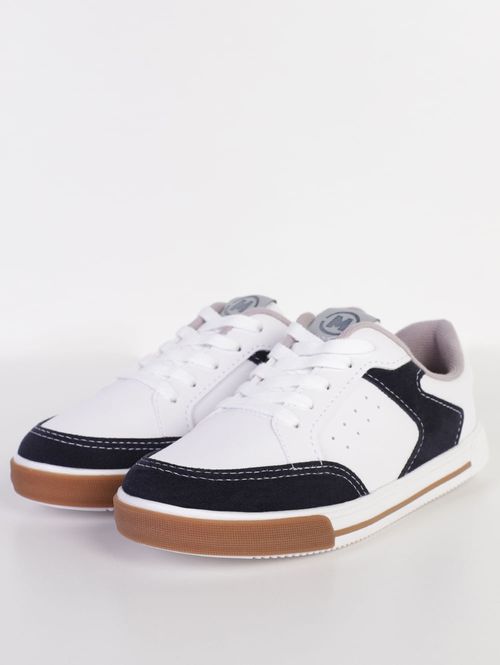 Tênis Casual Molekinho Juvenil Para Menino - BRANCO/MARINHO