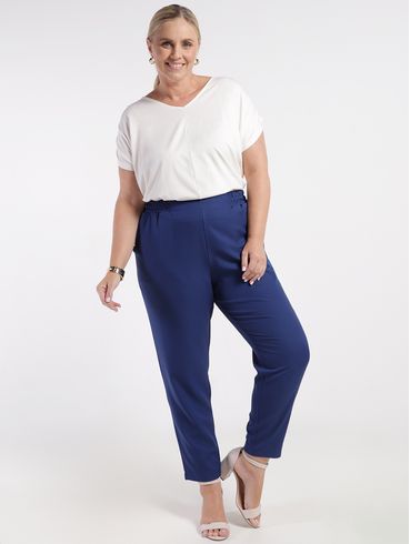 Blusa Sem Manga Plus Size Feminina OFF WHITE