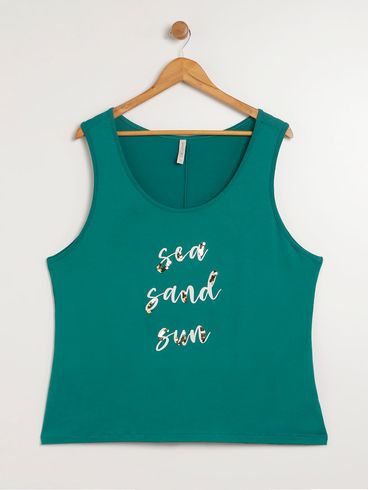 Blusa Regata Plus Size Feminina VERDE