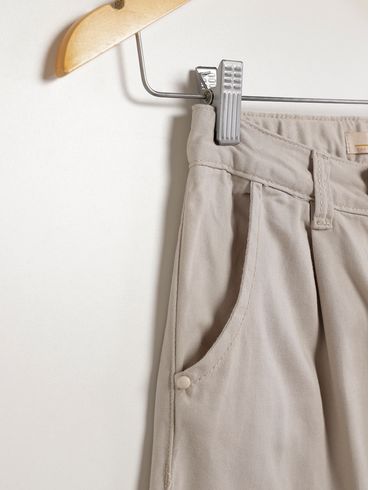 Calça Sarja Wide Leg Juvenil Para Menina - BEGE