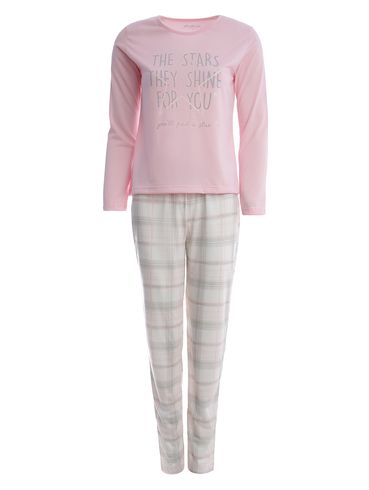 Pijama Longo Xadrez Feminino ROSA