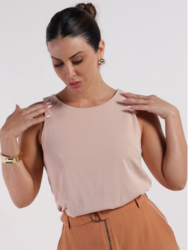 Blusa Regata Feminina BEGE