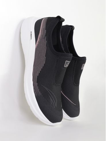 Tênis Esportivo Slip On Kolosh Feminino PRETO/ROSE