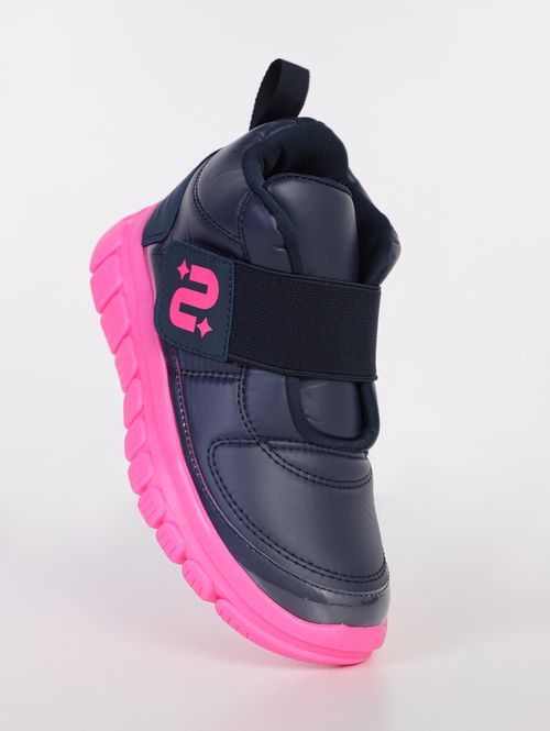 Tênis Cano Alto Juvenil Para Menina - MARINHO/PINK