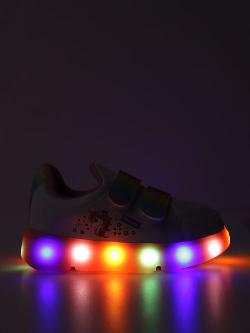 Tênis Novopé Infantil Para Menina - BRANCO/ROSA