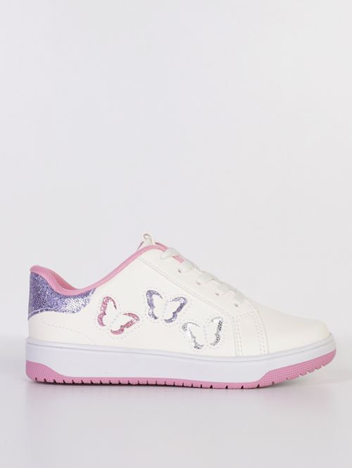 Tênis Juvenil Para Menina - OFF WHITE/ROSA