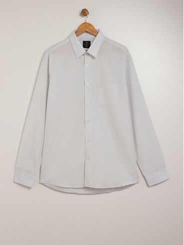 Camisa Manga Longa Plus Size Masculina CINZA