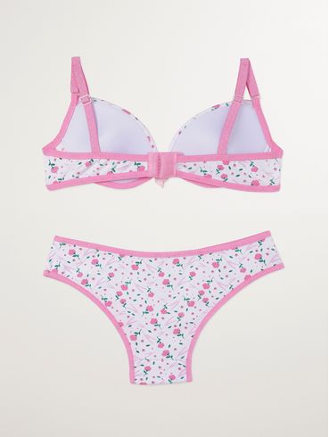 Conjunto Lingerie Infantil Para Menina - Rosa