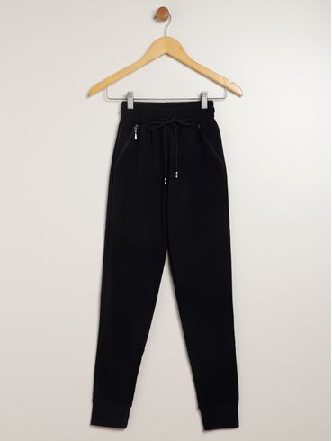 Calça Jogger Juvenil Para Menina - Azul Marinho