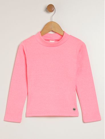 Blusa Manga Longa Infantil Para Menina - ROSA
