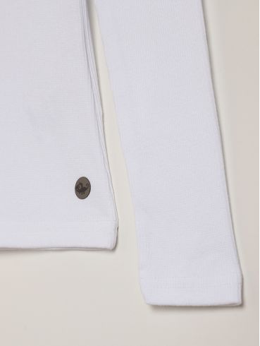 Blusa Manga Longa Infantil Para Menina - BRANCO