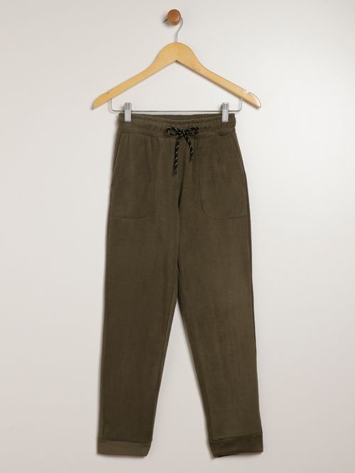 Calça Moletom Juvenil Para Menino - VERDE