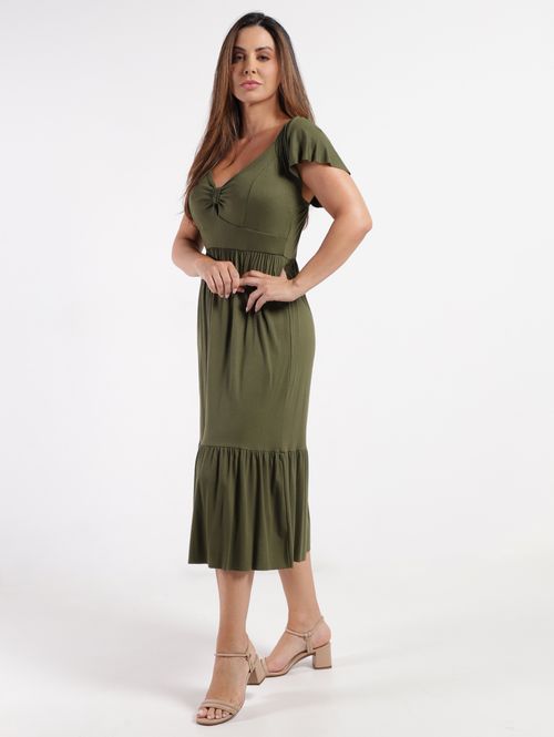Vestido Midi Autentique Feminino VERDE