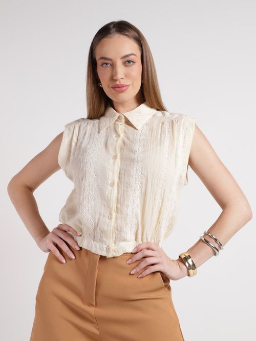Camisa Regata Eagle Rock Feminina NATURAL