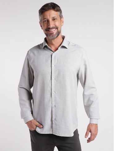 Camisa Manga Longa Elétron Masculina CINZA