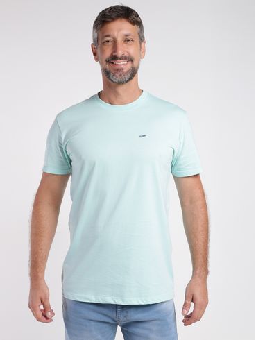 Camiseta Básica Manga Curta Masculina AZUL CLARO