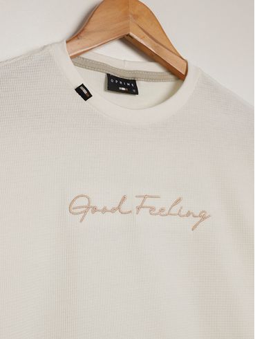 Camiseta Manga Longa Juvenil Para Menino - OFF WHITE