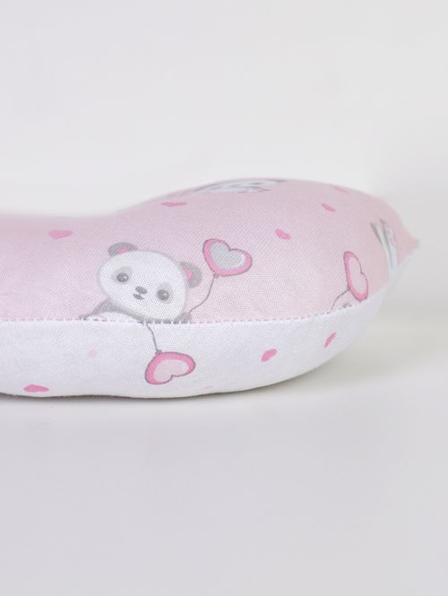 Travesseiro Anatômico Infantil Para Bebê - Rosa