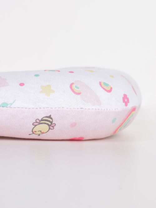 Travesseiro Anatômico Infantil Para Bebê - ROSA CLARO