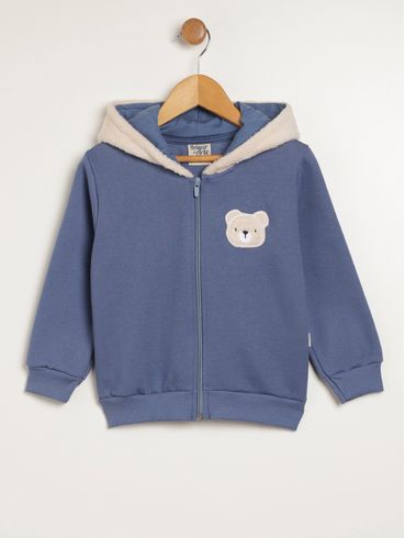 Jaqueta Com Capuz Infantil Para Menino - AZUL