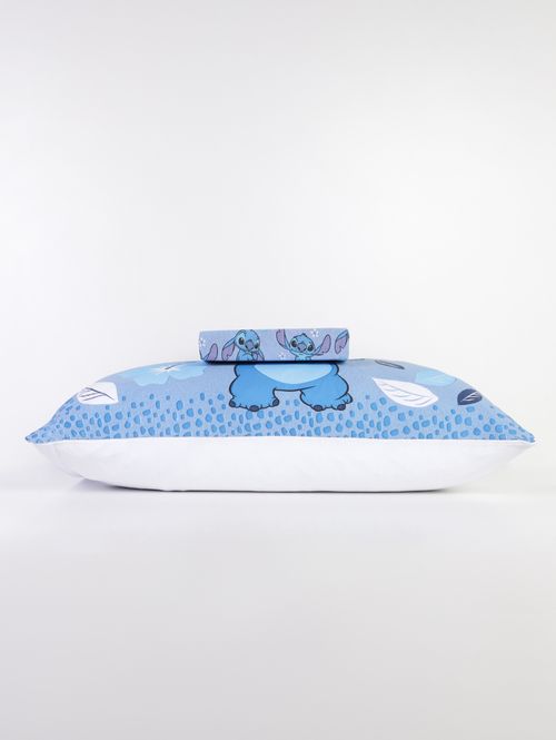Jogo De Lençol Solteiro Stitch Blue Joy Disney AZUL